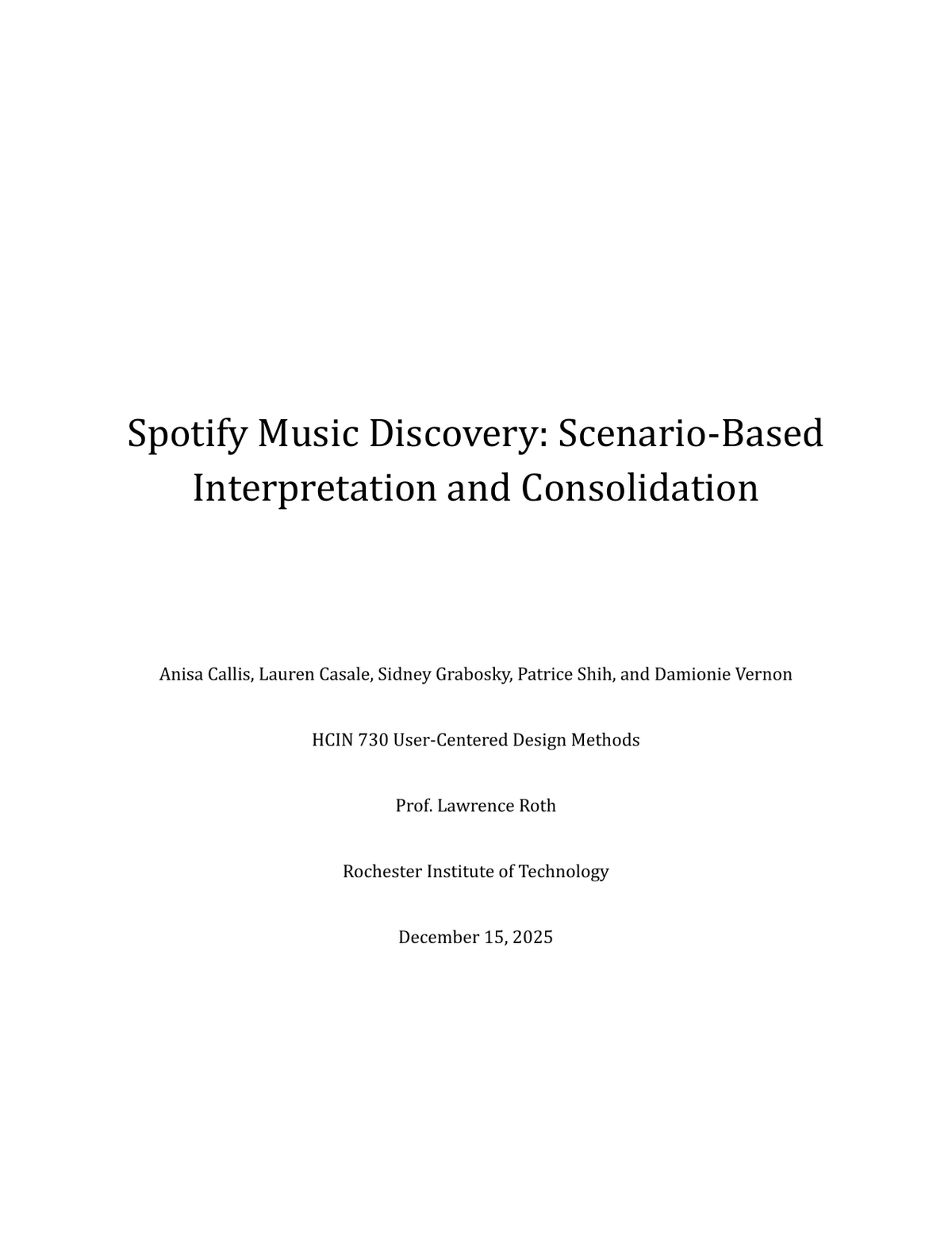 Final Report: Redesign Vision & Prototypes