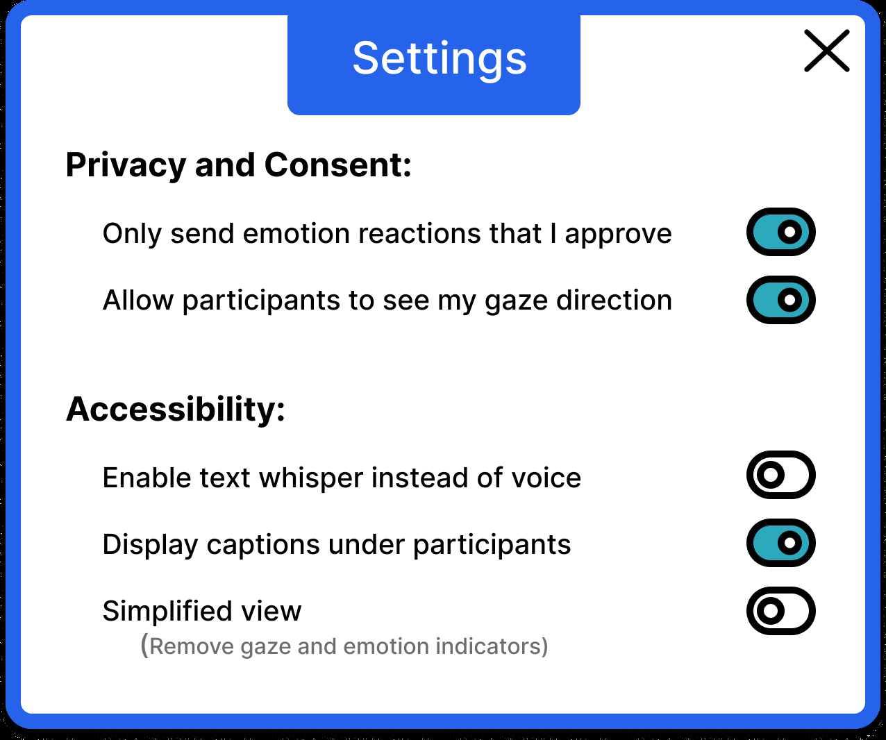 ProxyBridge settings panel showing privacy and accessibility toggles